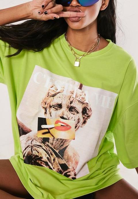 oversized neon green t shirt