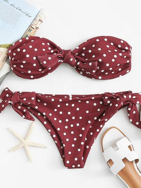 Bikini Con Nodo A Pois