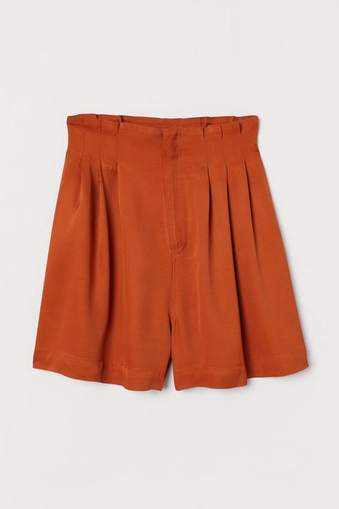 Pantalón Corto De Sarga - Naranja