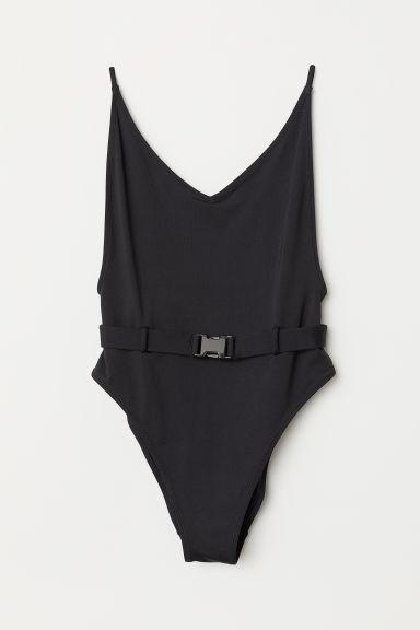 H & M - Costume Intero High Leg - Nero