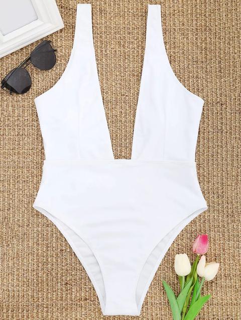 Costume Da Bagno Con Scollo Profondo White Chestnut Bee Yellow Black Red Purple