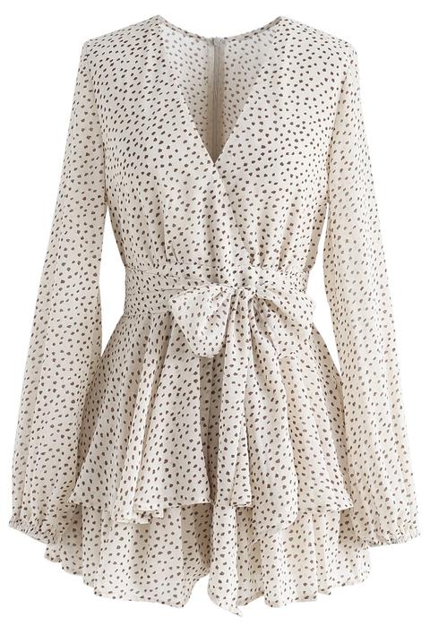 spotted playsuit