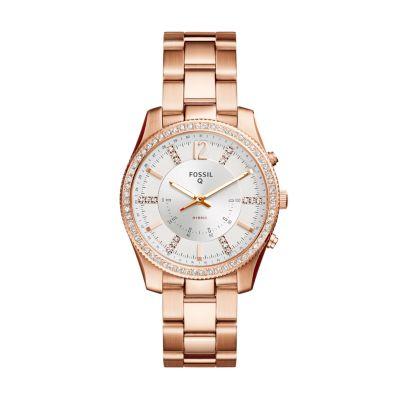 Fossil Women Montre Connectée Hybride - Fossil Scarlette En Acier Inoxydable Doré Rose - One Size