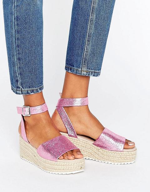 Sandalias De Cuña De Esparto Take Off De Asos
