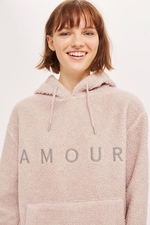 Borg Amour Slogan Hoody By Tee & Cake