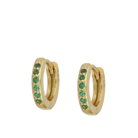 Pendientes Multicirconitas Verdes Gold