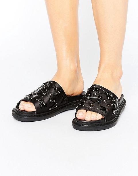 Sandalias De Satén Con Adornos Flowering De Asos