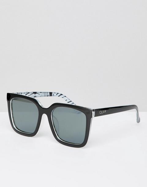 Quay Australia Genesis Square Frame Sunglasses - Black