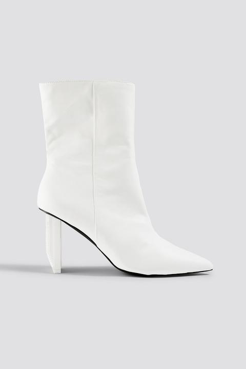 Sahara Ray X Na-kd Asymmetric Heel Boots - White