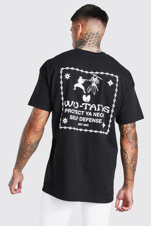 T-shirt Oversize À Imprimé Wu-tang Clan Homme - Noir - S, Noir