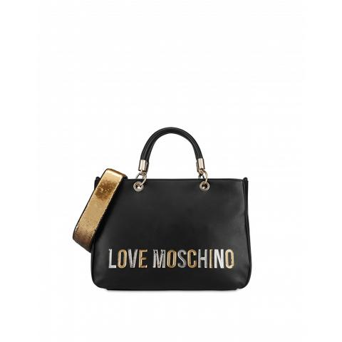 Borsa A Mano Con Logo Laminato