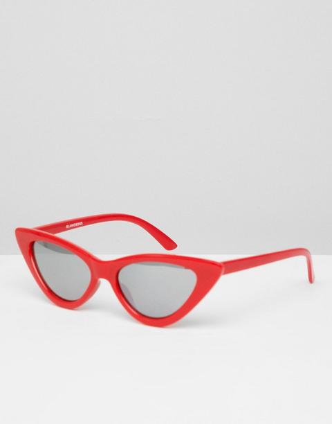 Gafas De Sol Estilo Ojos De Gato En Rojo De Glamorous