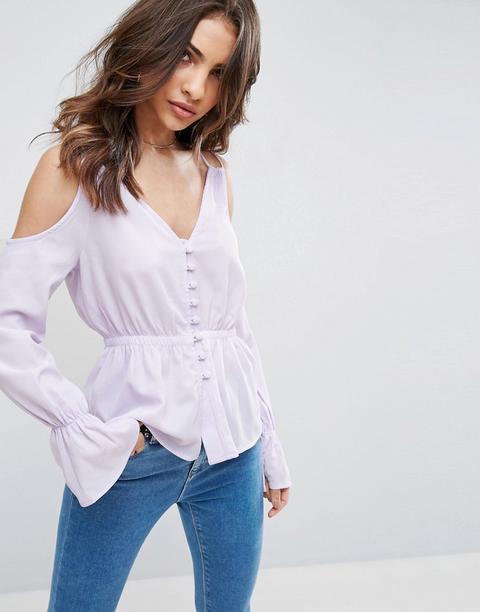 Asos - Bluse Mit Offener Schulterpartie