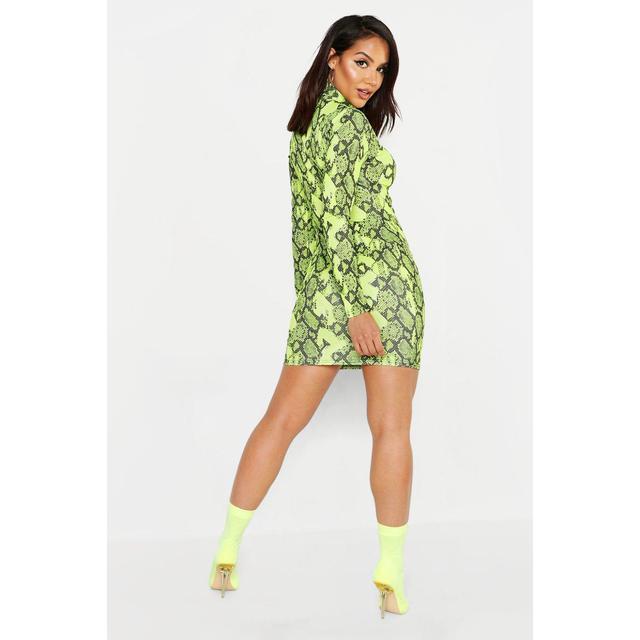 boohoo neon green dress