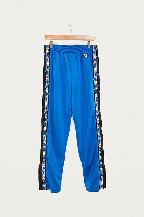 Urban Renewal Vintage One-of-a-kind Champion Nba Blue Popper Pants - Mens L