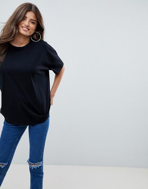 Asos Design - T-shirt Ultra Oversize Avec Emmanchures Larges - Noir - Noir