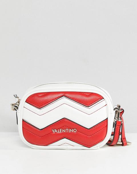 Valentino By Mario Valentino Red & White Chevron Cross Body Bag - Red/white