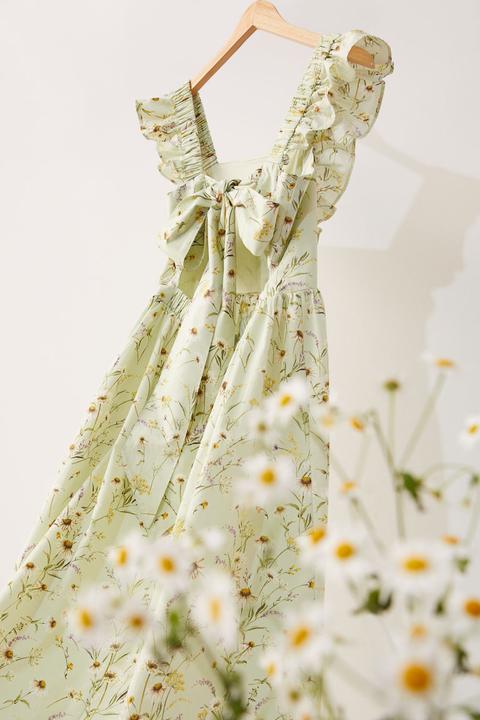 Vestido En Popelina - Verde