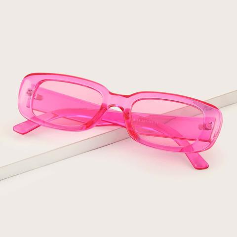 Acrylic Frame Pink Tinted Sunglasses