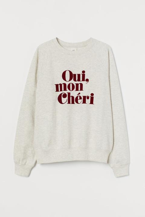 Sudadera Con Estampado - Blanco