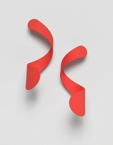 Pendientes De Color Con Diseño Retorcido Abstracto De Asos Design