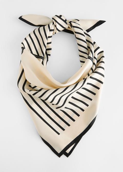 Striped Twill Scarf