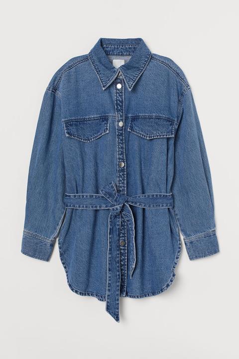 Denim Shirt Jacket - Blue