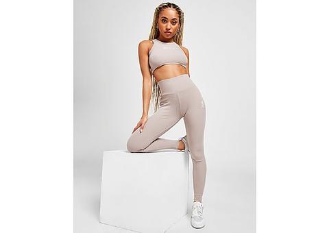 Gym King Ribbed Leggings - Brown - Womens