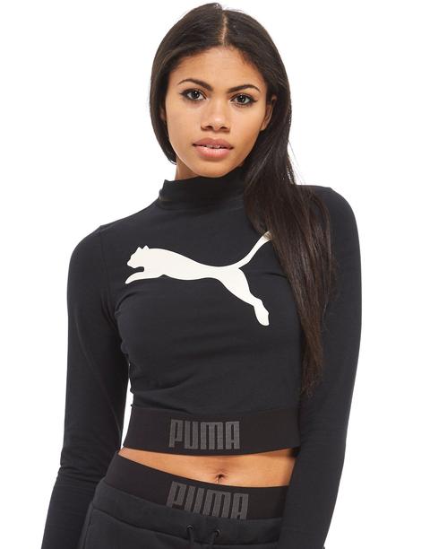 Puma High-neck Crop Top Maglia Manica Lunga