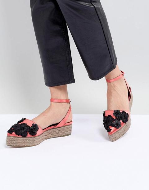 Asos Design - Jacuzzi - Espadrilles Flatform Premium A Punta - Arancione