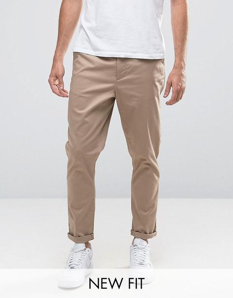 Asos - Chino Stretti In Fondo Color Pietra - Pietra