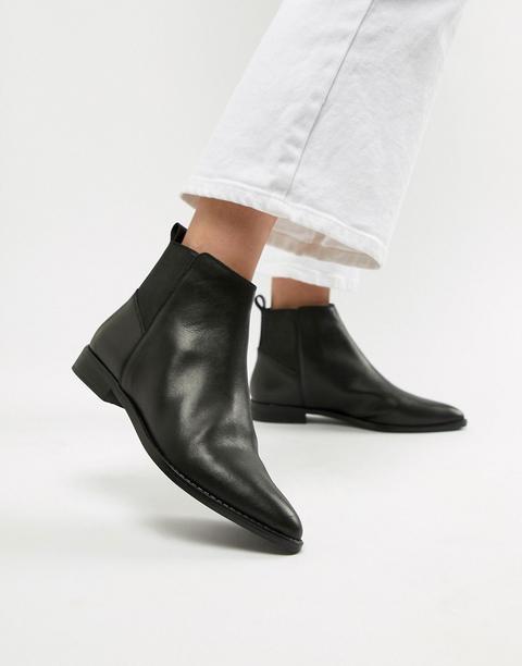 Asos Design - Atom - Bottines Chelsea En Cuir-noir