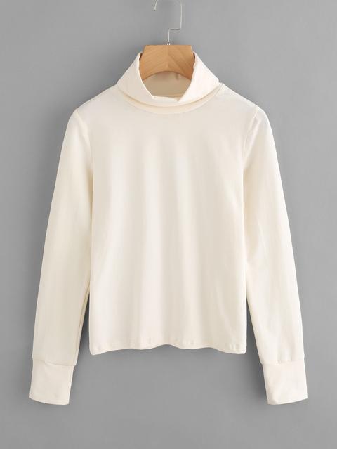 High Neck Long Sleeve T-shirt