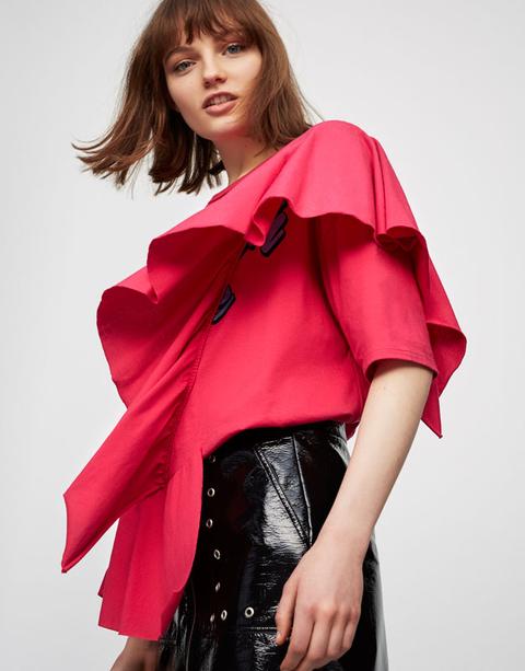 Maglietta Volant Oversize Scritta