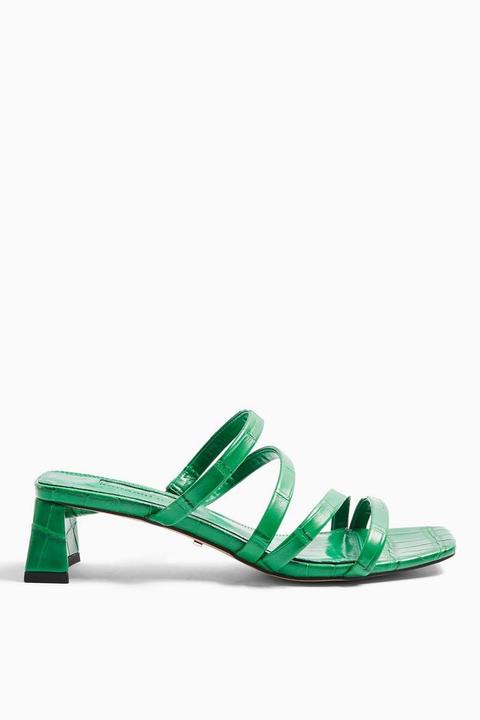 Dixie Green Multi Strap Mules