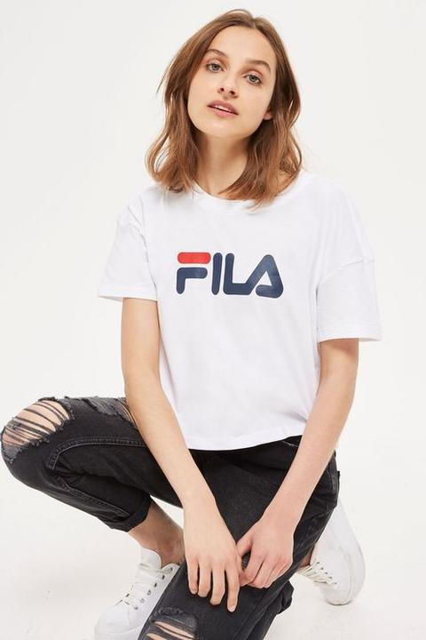 Womens Cropped Logo T Shirt By Fila White White From Topshop
