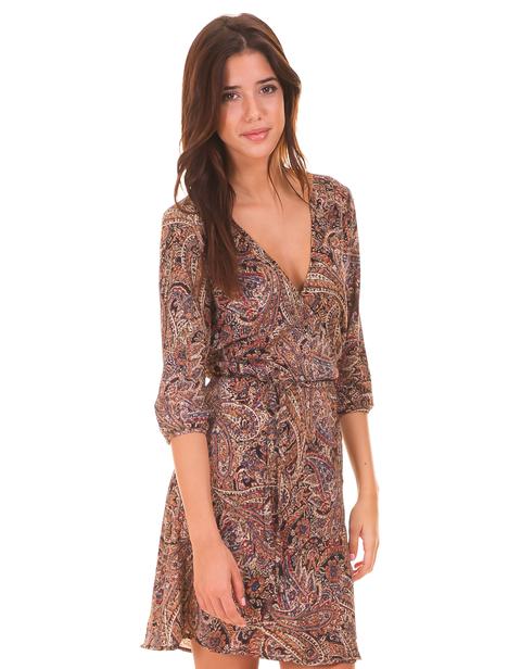 Vestido Estampado Paisley De Only