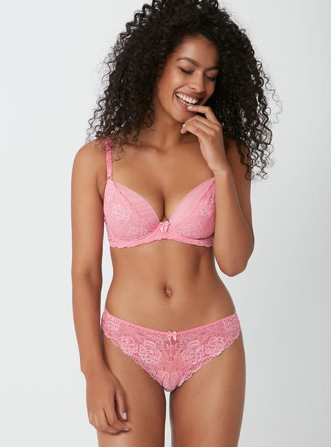 Boux Avenue Malise Lace Thong - Dusky Pink - 16