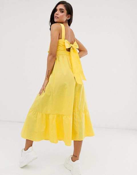 Asos Design - Robe Longue À Basque