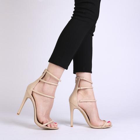 Nikki Strappy Stilettos In Nude
