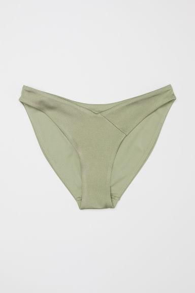 H & M - Slip Bikini Con Linea A V - Verde