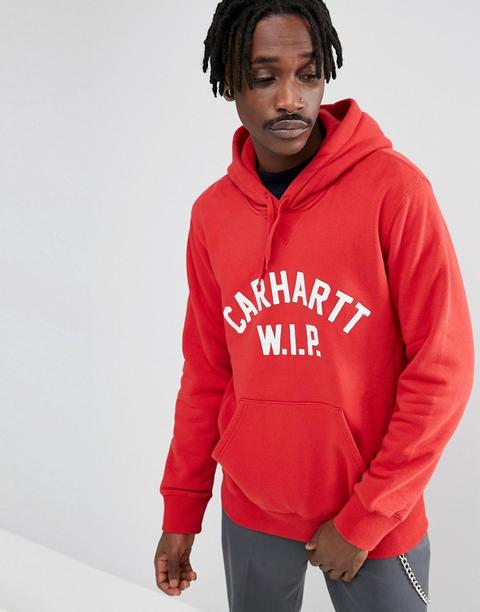 "carhartt Wip - Felpa Con Cappuccio E Scritta "uss" - Rosa