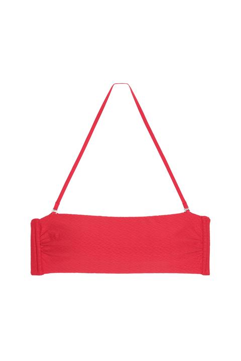 Bikini Fascia Effetto Bandeau Irregular Poison Red