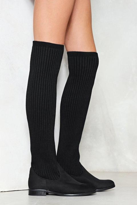 Come Closer Knit Knee-high Boot