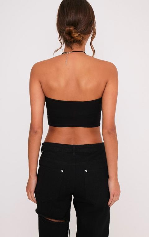 Basic Black Jersey Bandeau Top