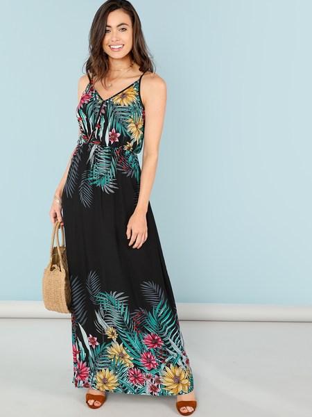 Camicia Flower Wrap Front Cami Dress