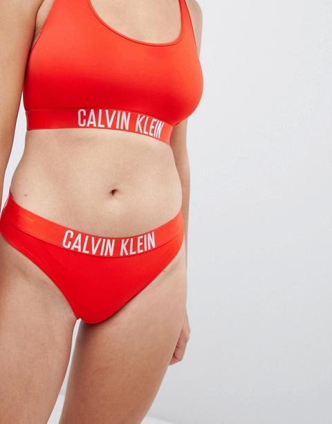 Calvin Klein Fiery Red Logo Bikini 