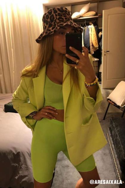 Amore Oversized Blazer In Lime