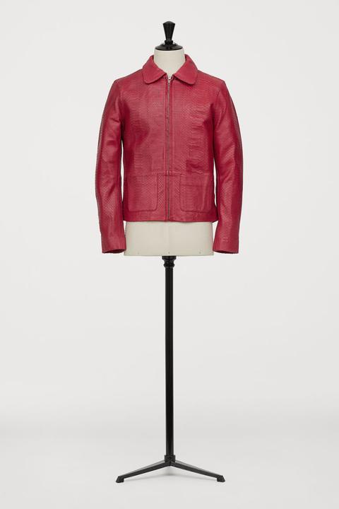 Veste En Cuir - Rouge