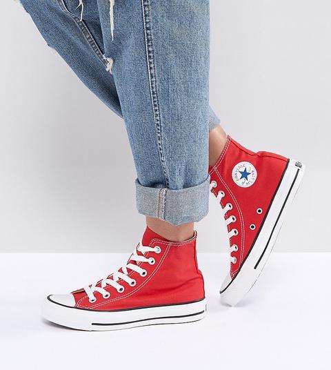 Converse Chuck Taylor - Scarpe Da Ginnastica Alte Rosse - Rosso